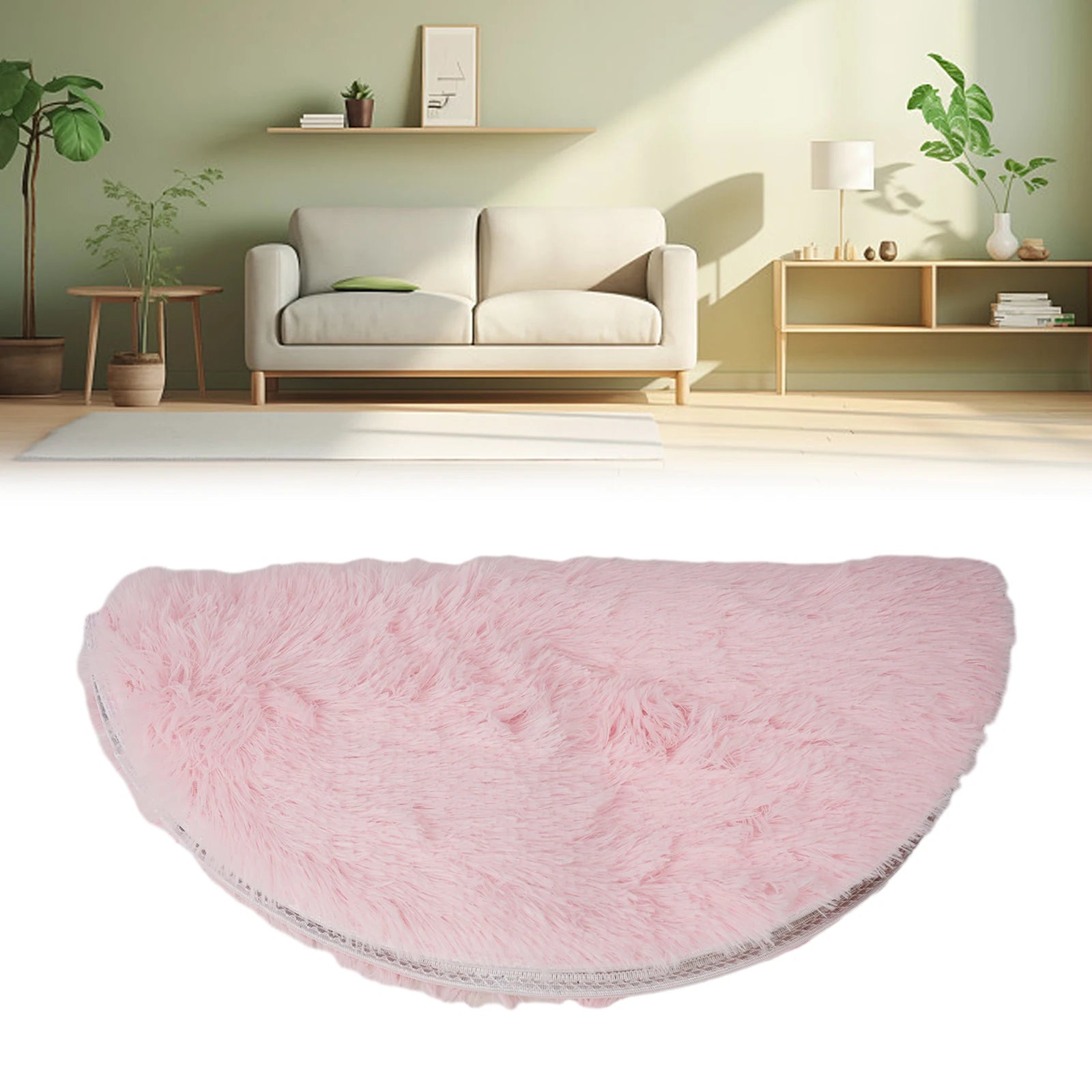 Super Soft Shaggy Area Rug – Anti-Slip 4cm Pile Round Rug for Living Room & Bedroom, 12 Colors & 3 Sizes