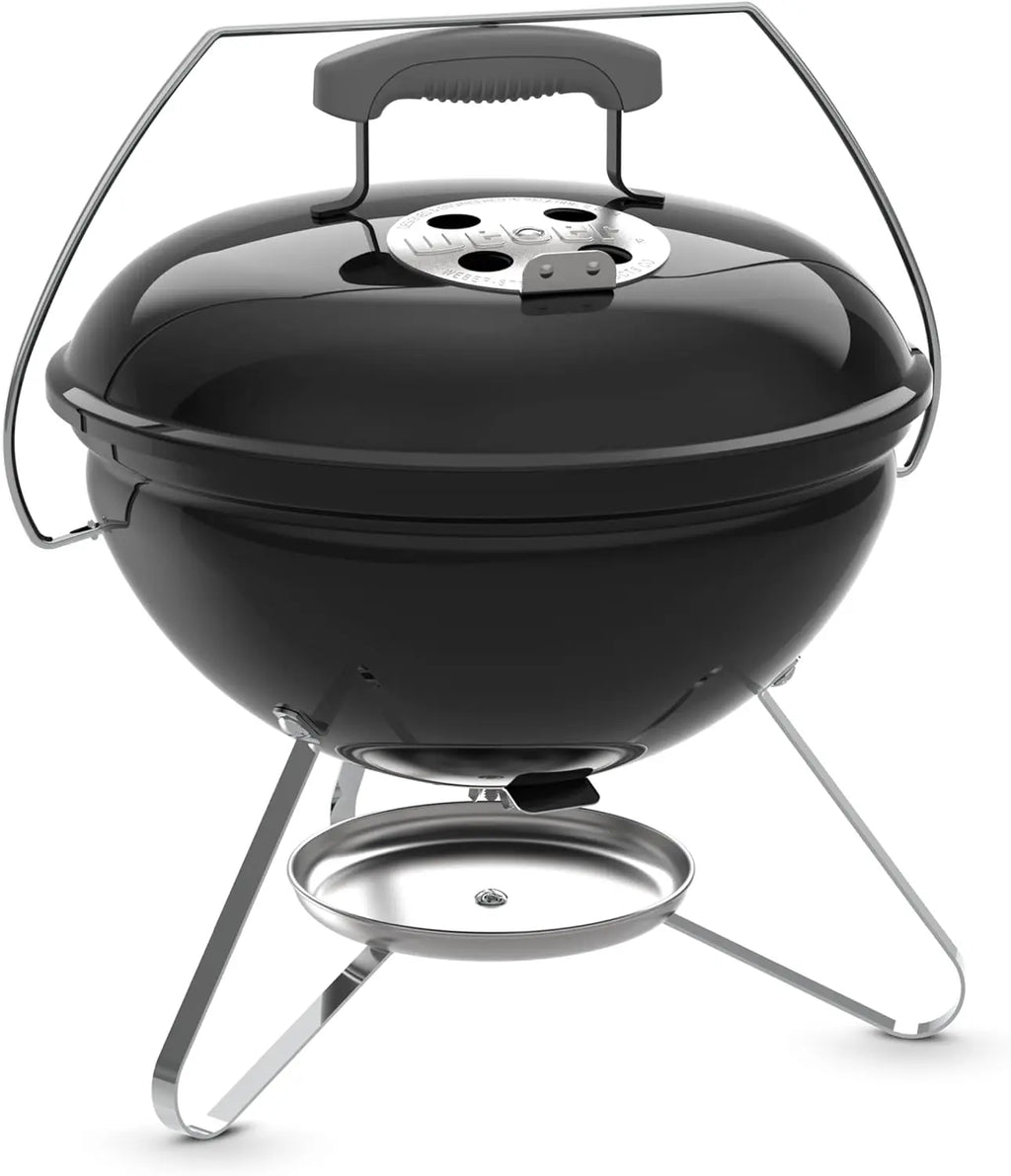 Portable 14" Charcoal Grill | Compact BBQ Kettle, Lid Lock, Porcelain-Enameled Finish, 10.5 lbs, Camping, Tailgating & Balcony