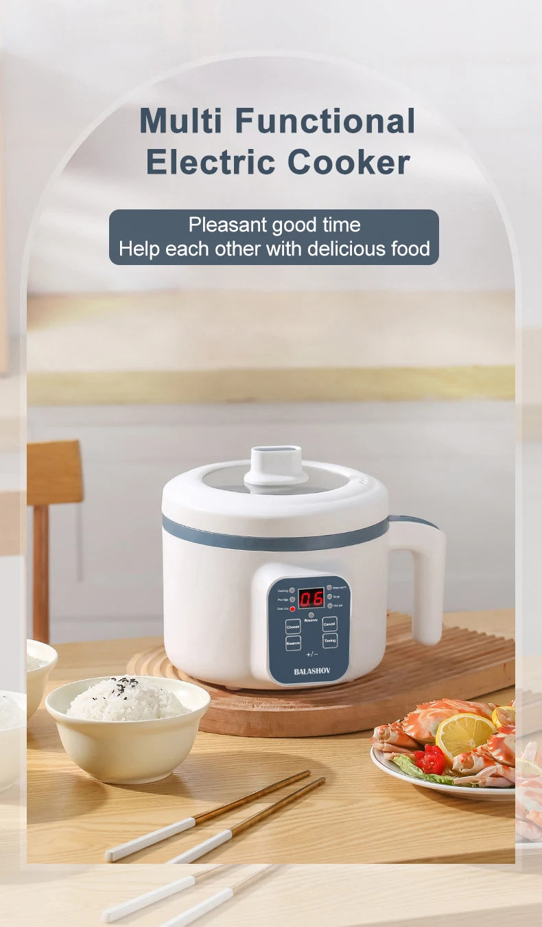 1.7L Electric Rice Cooker – Non-Stick, Single/Double Layer, 220V Smart Mechanical MultiCooker for Home