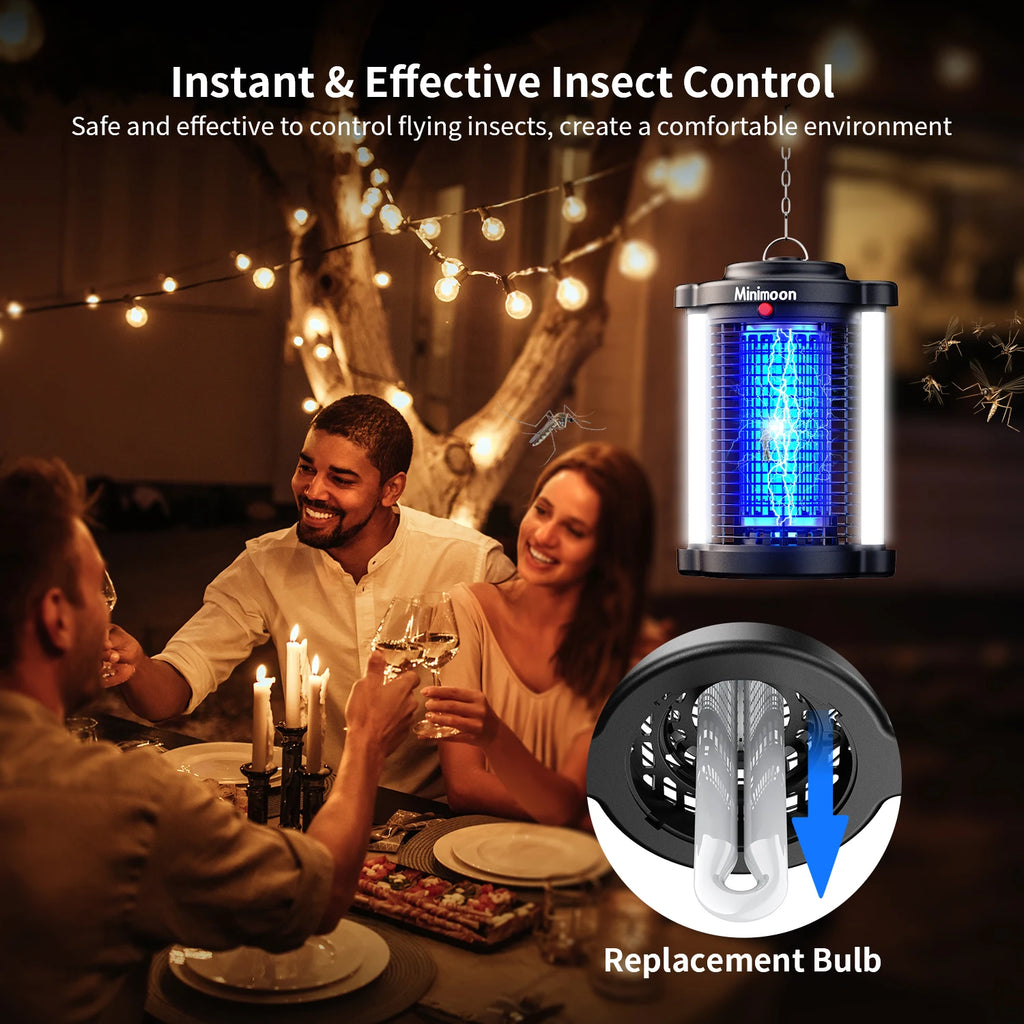 Outdoor Bug Zapper 4200V 15W — LED Mosquito Zapper & Electric Fly Trap for Yard & Backyard