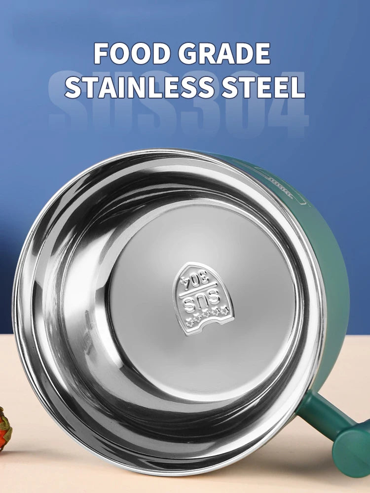Stainless Steel Noodle Bowl with Lid — Sealed Portable Draining Bowl for Kitchen Use