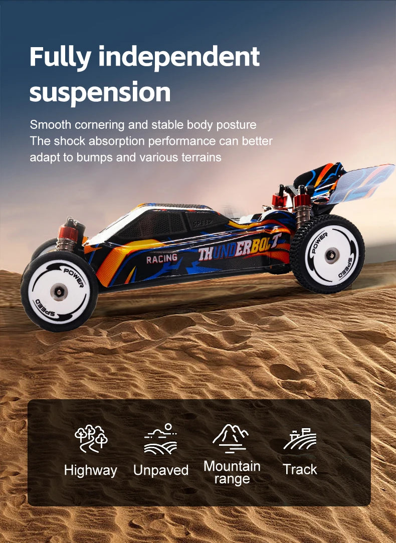 WLtoys 244016 V2 1:24 Scale 2WD RC Racing Car with Electronic Gyro – 25KM/H 3-Speed Remote Control