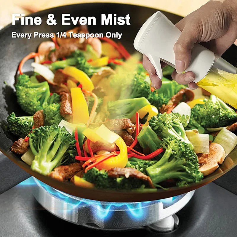 Oil Spray Bottle & Oil Brush — Dual-Use Misting Spray for Cooking & BBQ (200ml / 300ml / 500ml)