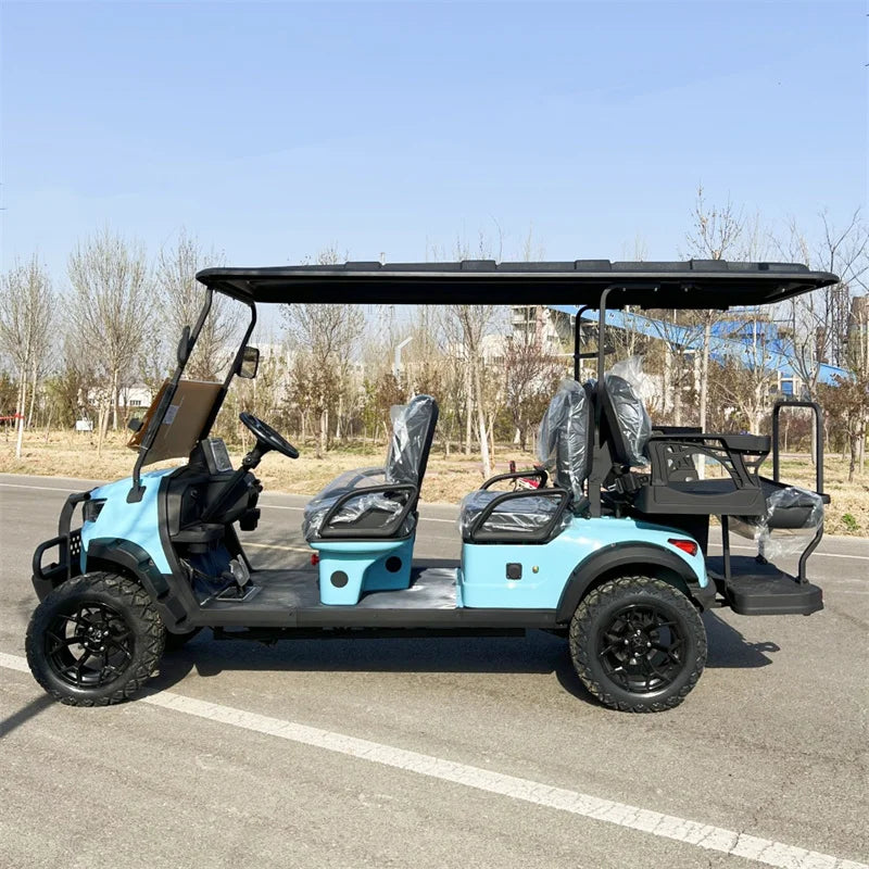Touring Electric Golf Cart — Multi-Purpose Hunting Cart with Folding Windshield & Touch Display