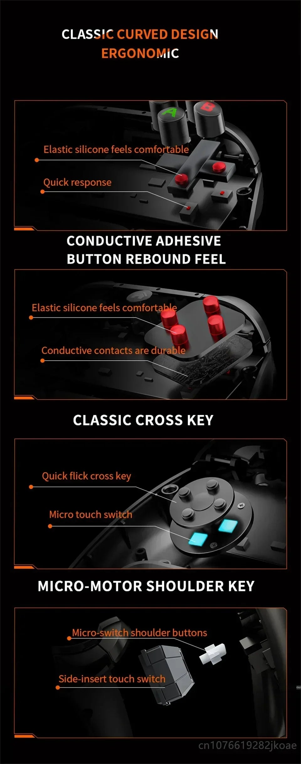 Lenovo S02 Wireless Bluetooth Gamepad — Nintendo Switch, PC & iOS