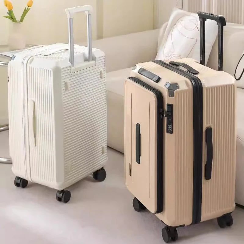 Side Opening Expandable Suitcase – Large Capacity PC Hardside with Brake & 5-Wheel Spinner 20–34"