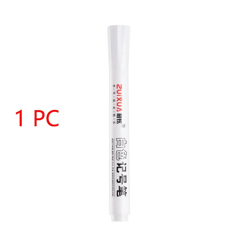 Write on Anything. — White Oily Waterproof Marker Pens | 2.0mm Tip, DIY Graffiti, Sketching & Art Markers, 1, 3 & 5 Pack