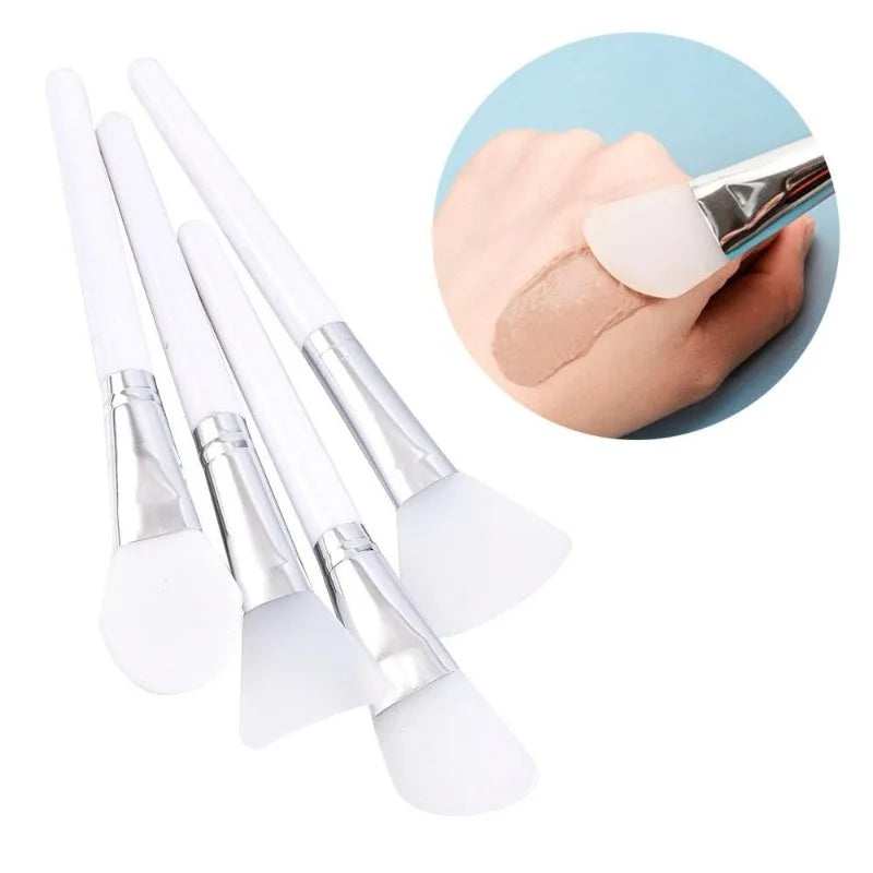 4-Piece Silicone Facial Mask Brush Set – Professional Mud & Cream Applicators