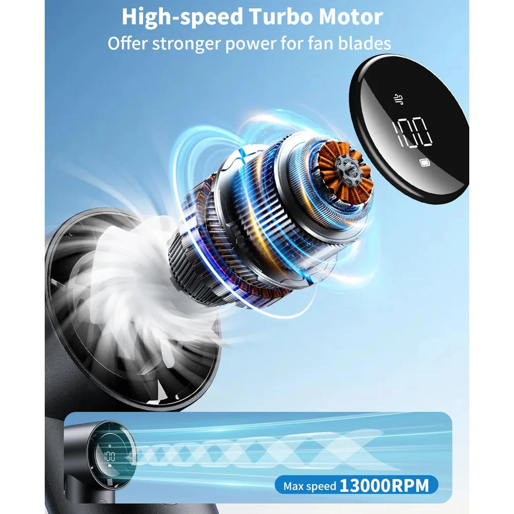 coldSky Portable Handheld Fan — 6000mAh 5-Speed Cooling Fan