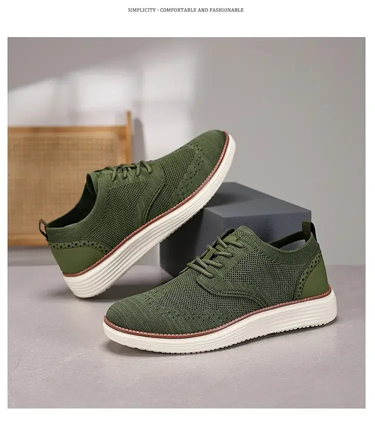 Men's Air Mesh Lace-Up Walking Shoes