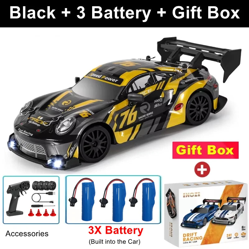 1:24 Scale 4WD RC Drift Car – 20KM/H Off-Road Racing Truck with LED Lights