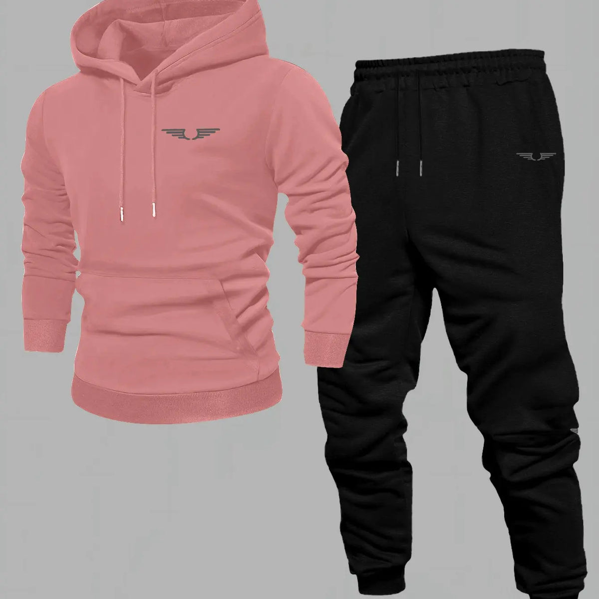 Men's American Streetwear Hooded Sweatshirt – Color Block Long Sleeve Casual Top