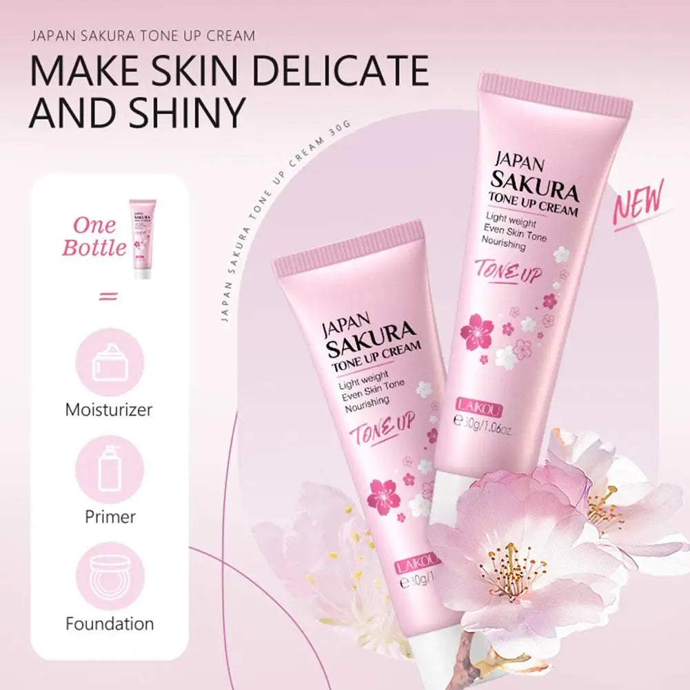 LAIKOU Sakura 6-Piece Skincare Gift Set – Full Routine with Cleanser, Toner, Serum, Eye Cream, Cream & Sunscreen
