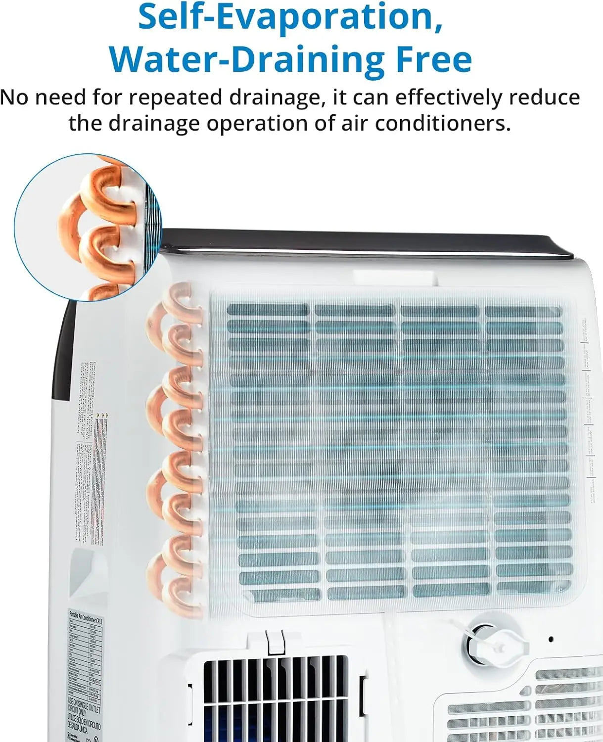14,000 BTU Portable Air Conditioner — 3-in-1 Free-Standing AC Unit with Fan, Dehumidifier, Remote & Sleep Mode