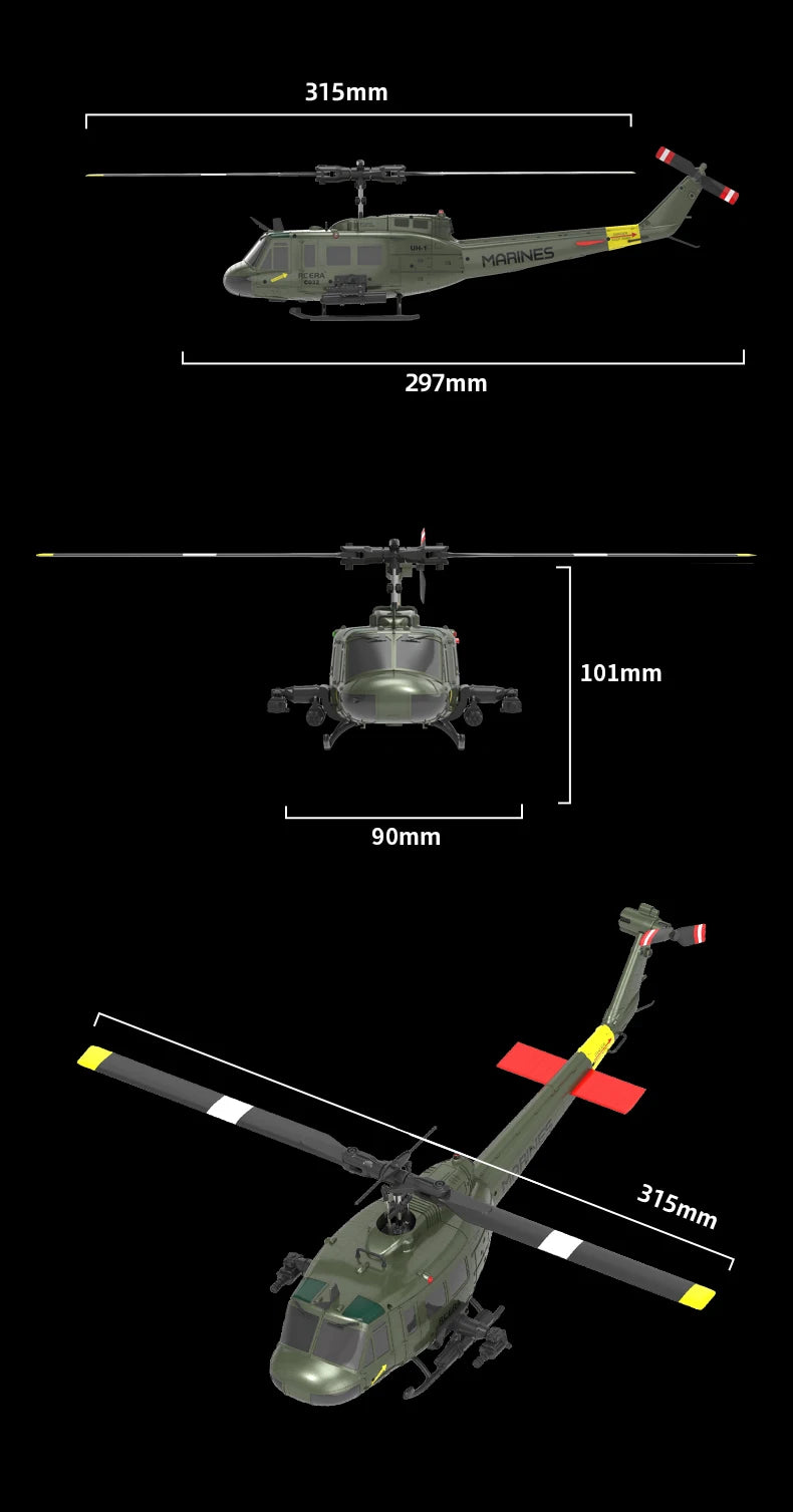 C032 RC Helicopter 2.4G 6-Axis Brushless – Altitude Hold & Optical Flow Remote Control