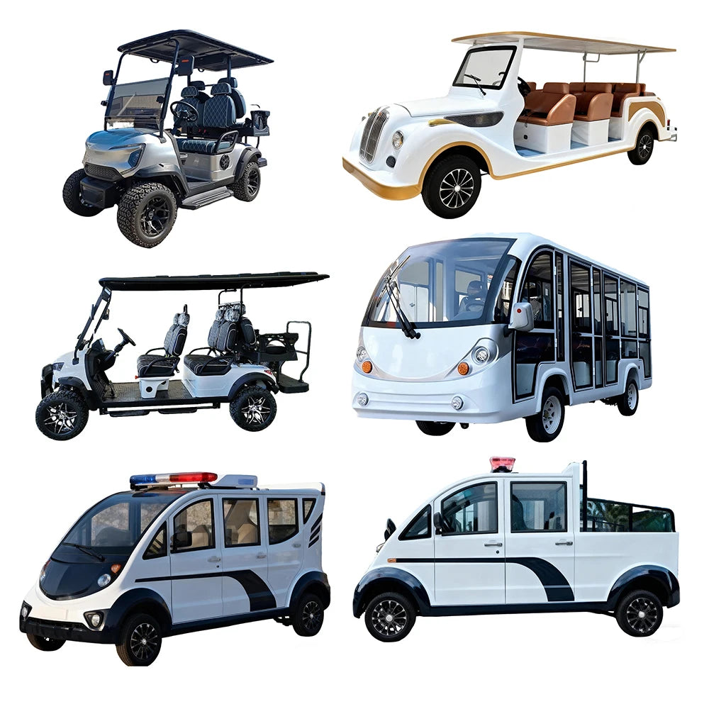 Electric Golf Cart — 6 Seater 4-Wheel Drive Luxury Model, 48V, 30–50 km/h, 70–90km Range