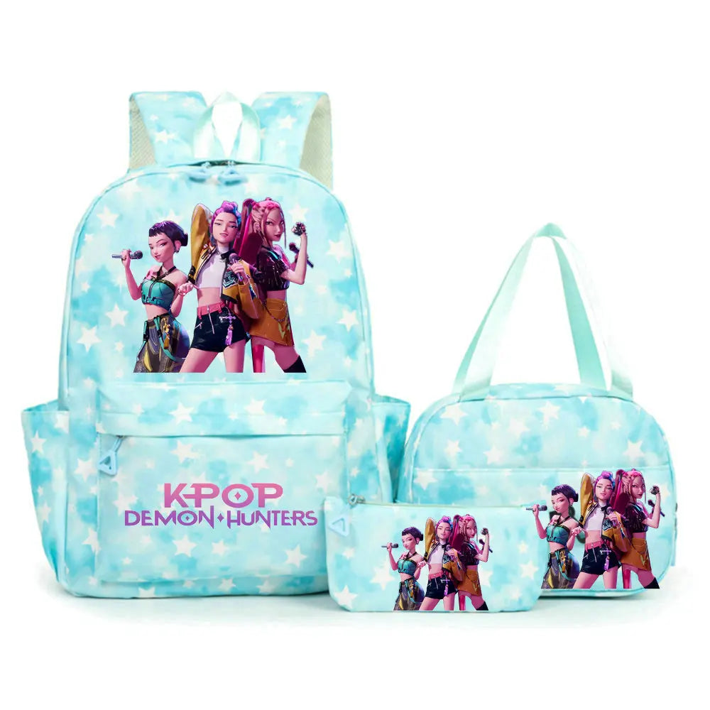 KPop Demon Hunters Nylon Backpack – Campus School & Travel Bag