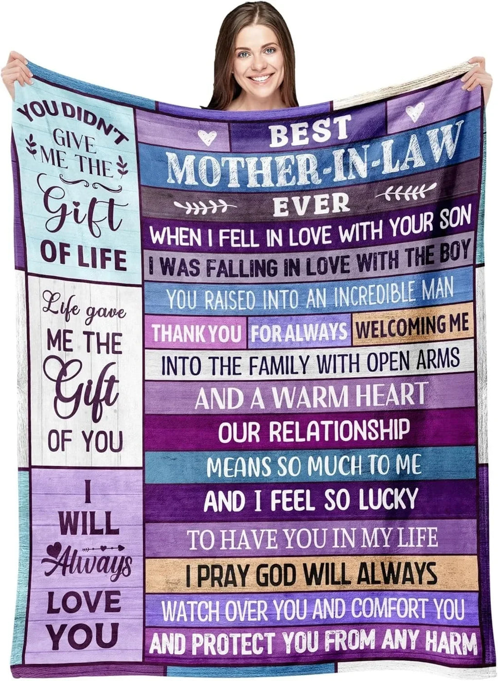 Family Gift Throw Blanket – Soft Warm Personalized Gift for Dad, Mom, Grandparents & Family