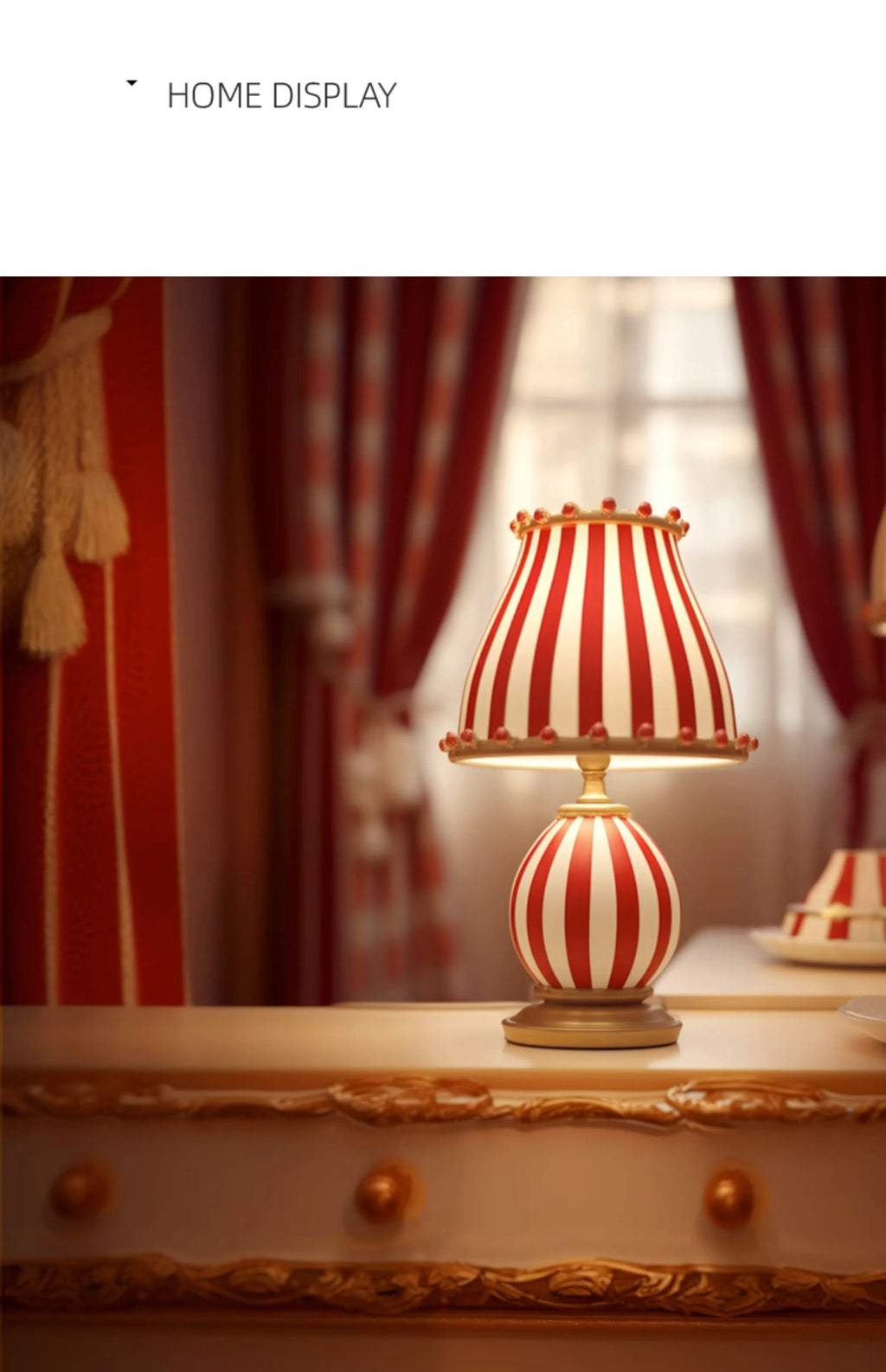 Ceramic Accent Lamp – E27 LED & Knob Control