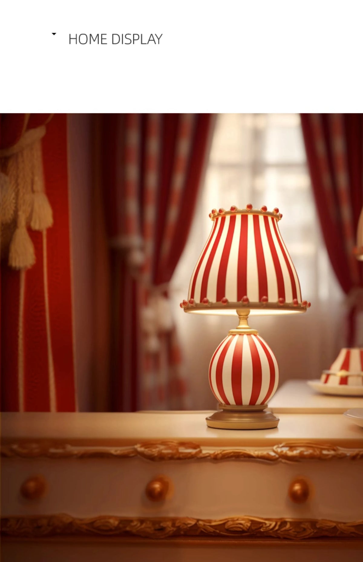 Ceramic Accent Lamp – E27 LED & Knob Control