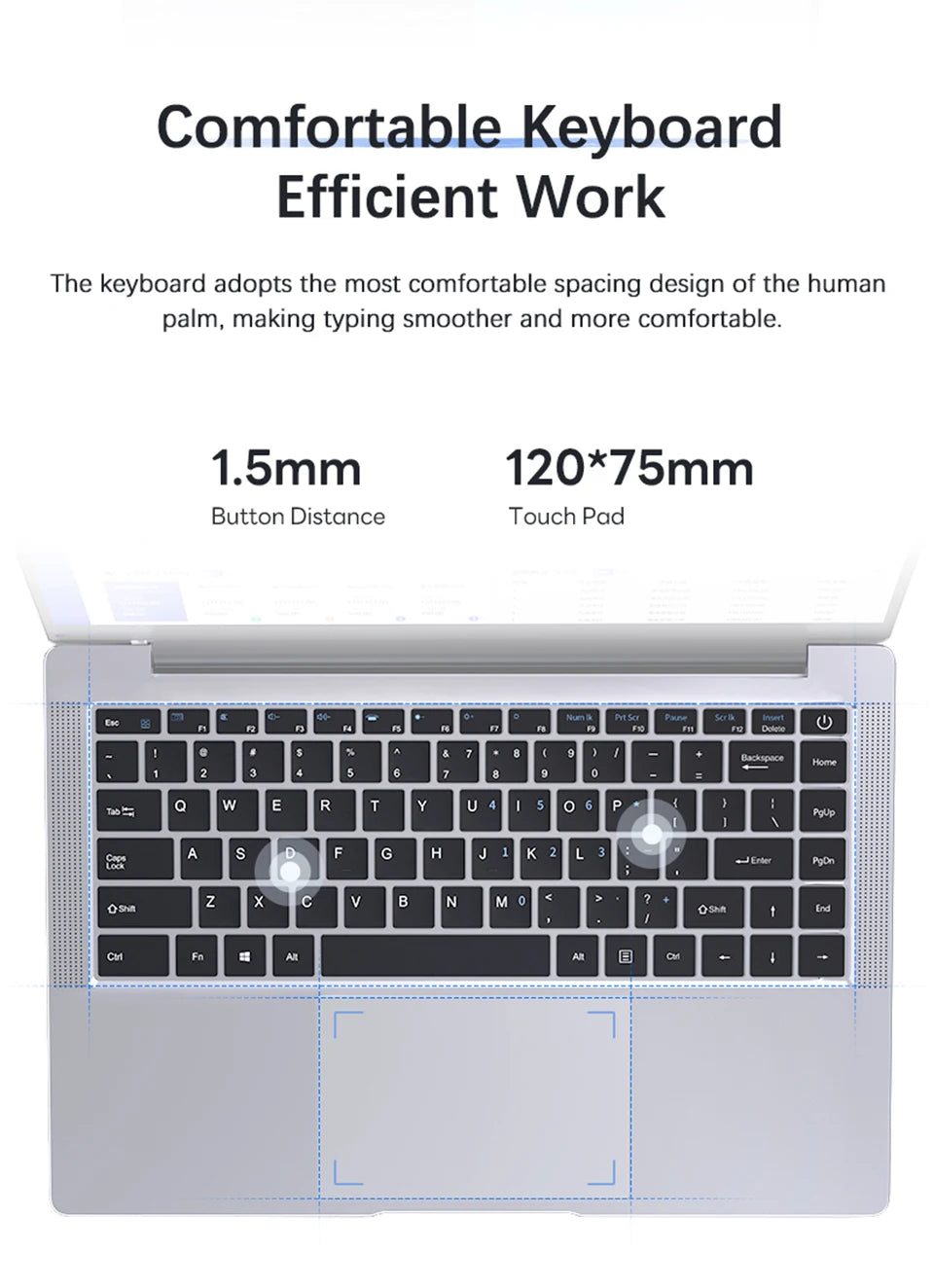 14.1" Intel Atom A3950 Ultra Slim Laptop – 12GB DDR3, Up to 2TB SSD, Windows 11 Pro
