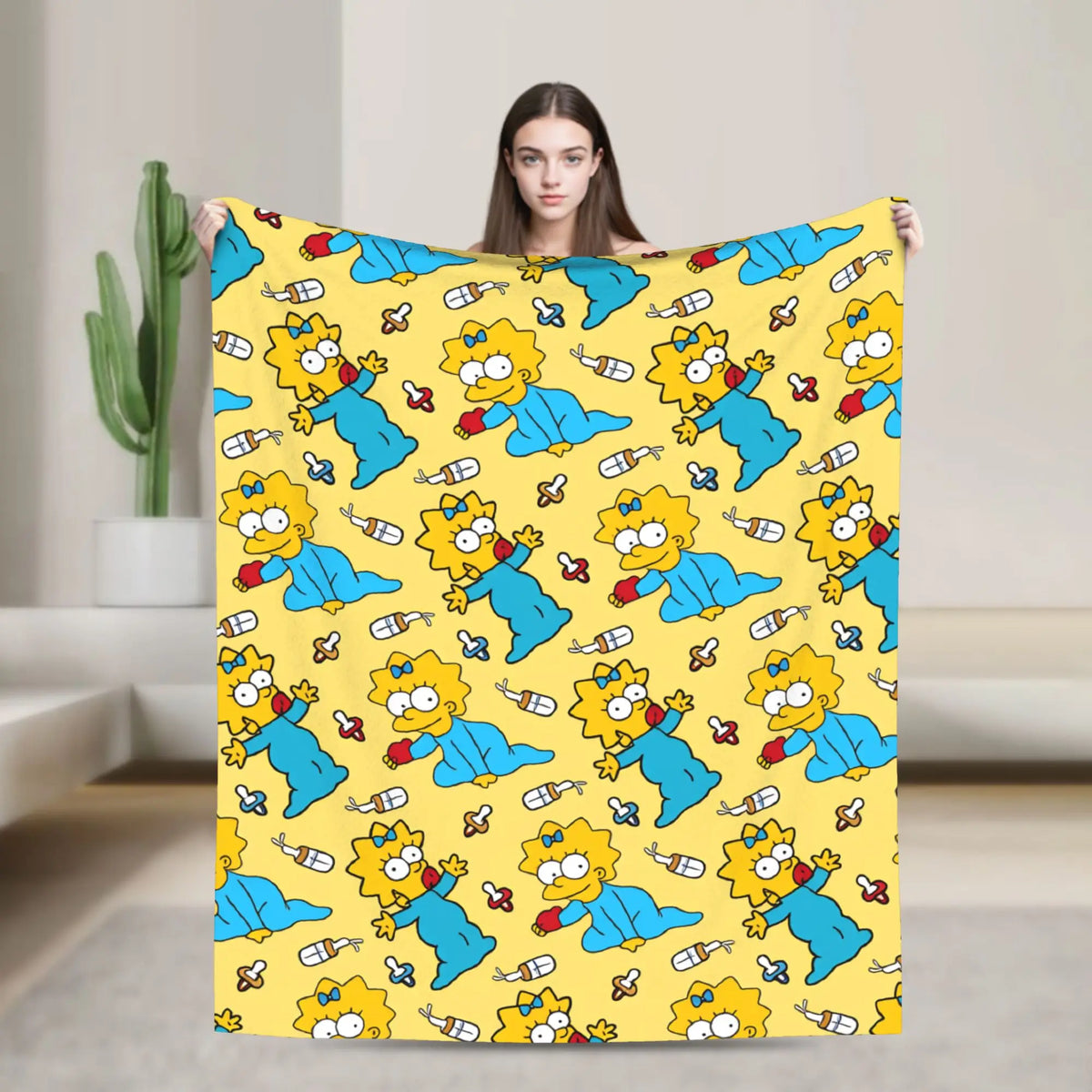 Simpsons Character Super Soft Plush Throw Blanket – Flannel Fleece Bedspread