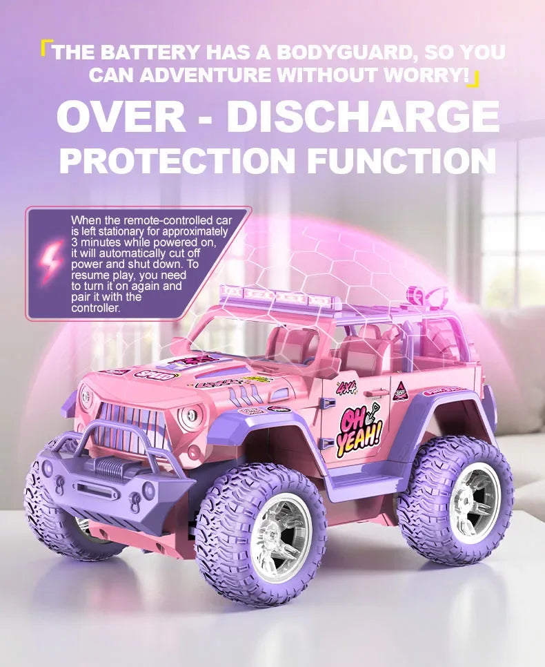 1:16 New Spray Remote Control Car  2.4G DIY stickers music light spray off-road toy car for Girls Toy Car