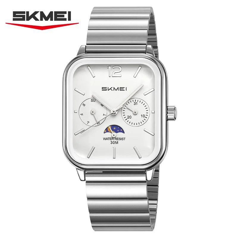 SKMEI Men's Luxury Business Quartz Watch | Waterproof Calendar Week Display Casual Wristwatch
