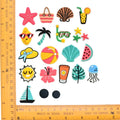 18pcs Lovely Bags Accessories Rubber Summer Decoration Women Beach Bag Tote Handbag Random Pairing Decorative Buckles Inser