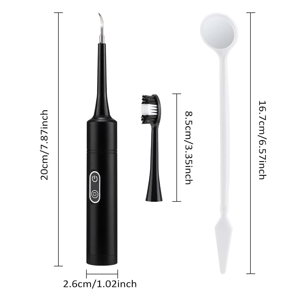 Dentist-Level Clean at Home — Electric Teeth Cleaner & Tartar Remover | 6-Gear Modes, 31,000 Vibrations/Min, IPX6 Waterproof, Type-C Charging