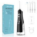 Portable Oral Irrigator – USB Rechargeable, 310ml Tank, 4 Pressure Modes, IPX7, 4 Nozzles