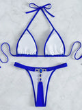Extreme Mini Micro G-String Diamond Bikini | Rhinestone Halter, 2-Piece Swimsuit, Women's Swimwear 2026 S-L