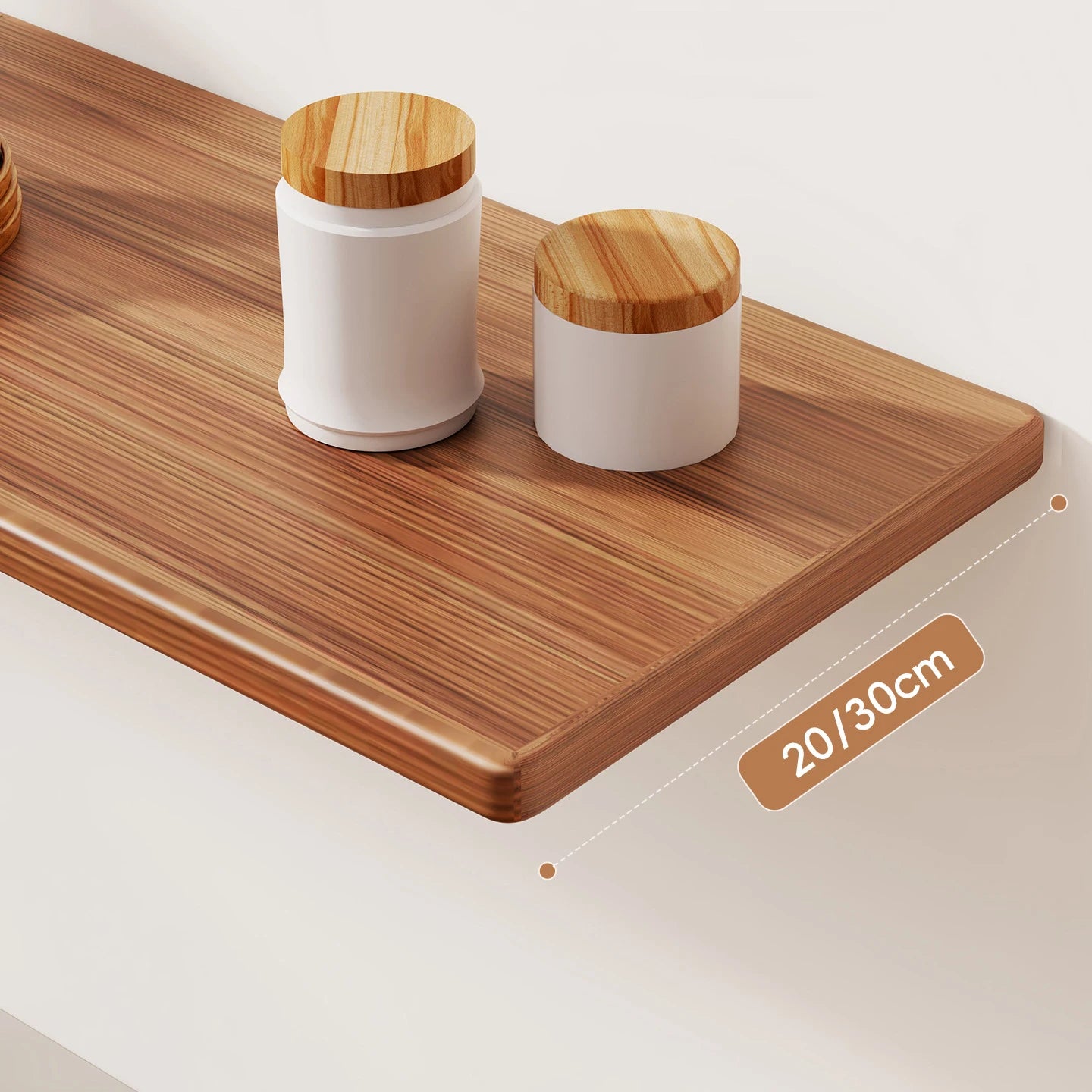 Floating Wall Display Shelf — Wooden Bookshelf, Decorative Laminate & Living Room Wall Rack