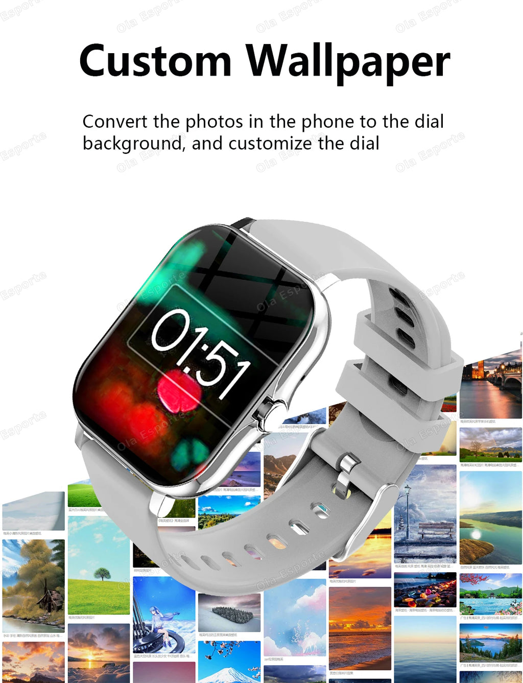 Smart Watch 2.01" HD Display | Answer Calls Sport Modes DIY Dial Weather Forecast Smartwatch