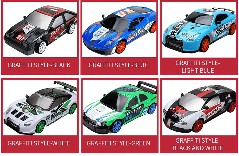 1:24 Scale 4WD RC Drift Car – 20KM/H High Speed LED Racing Vehicle