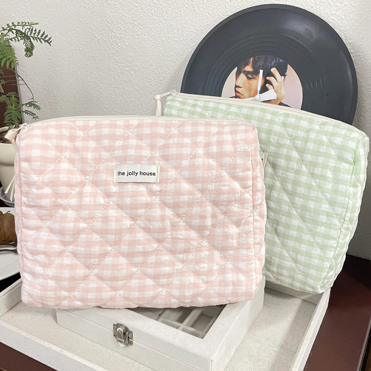 Large Capacity Cosmetic Clutch Bag – Women's Travel Makeup Storage Bag with Zipper