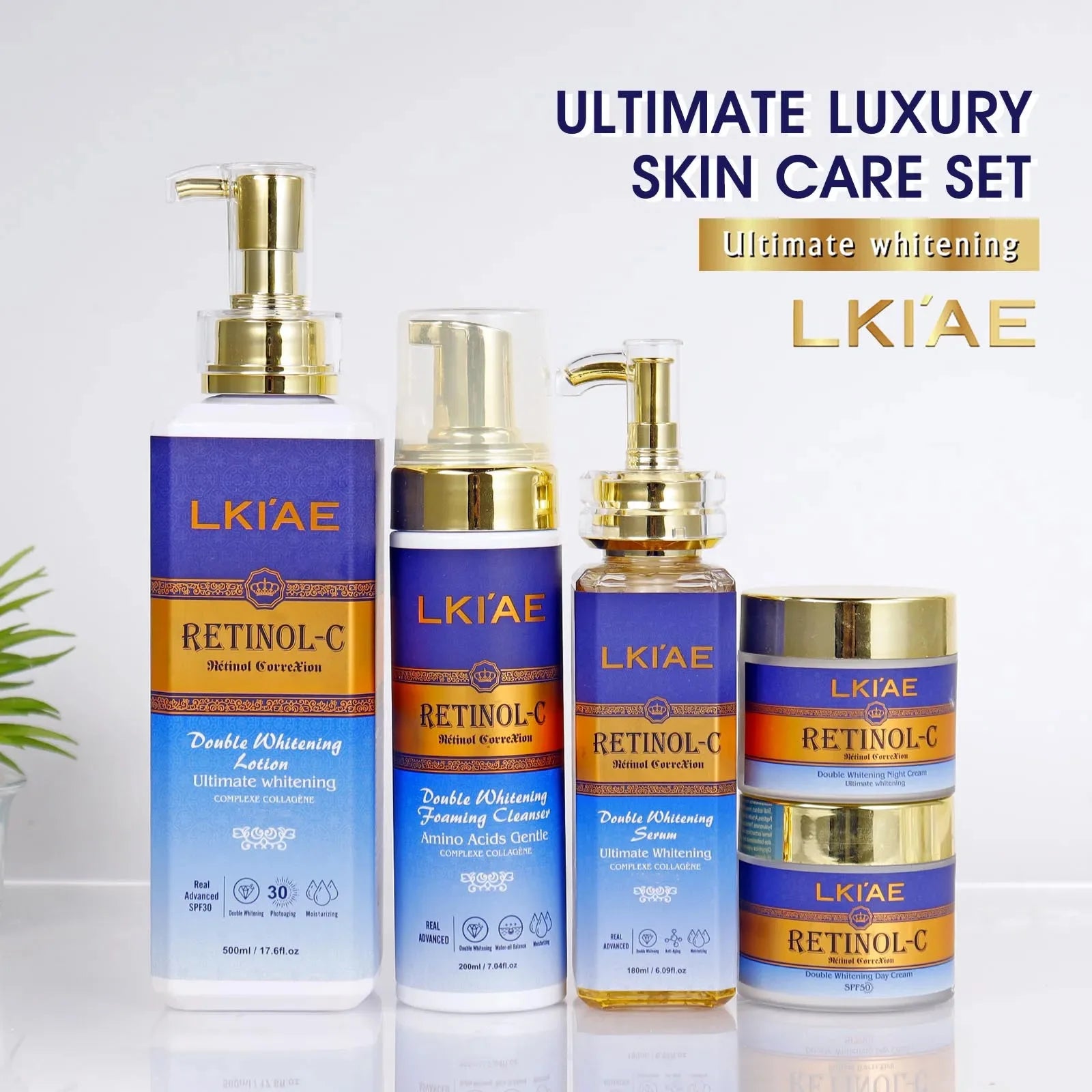 LKIAE Advanced Retinol Whitening Skin Care Set – Brightening & Anti-Aging for All Skin Types
