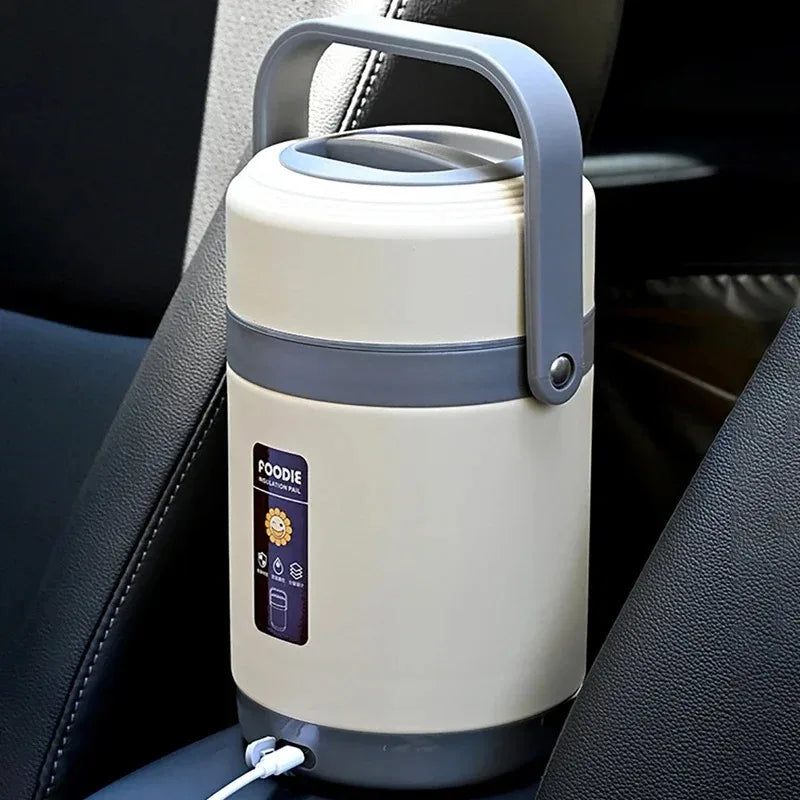 USB Heated Lunch Box – Stainless Steel 65°C Warmer
