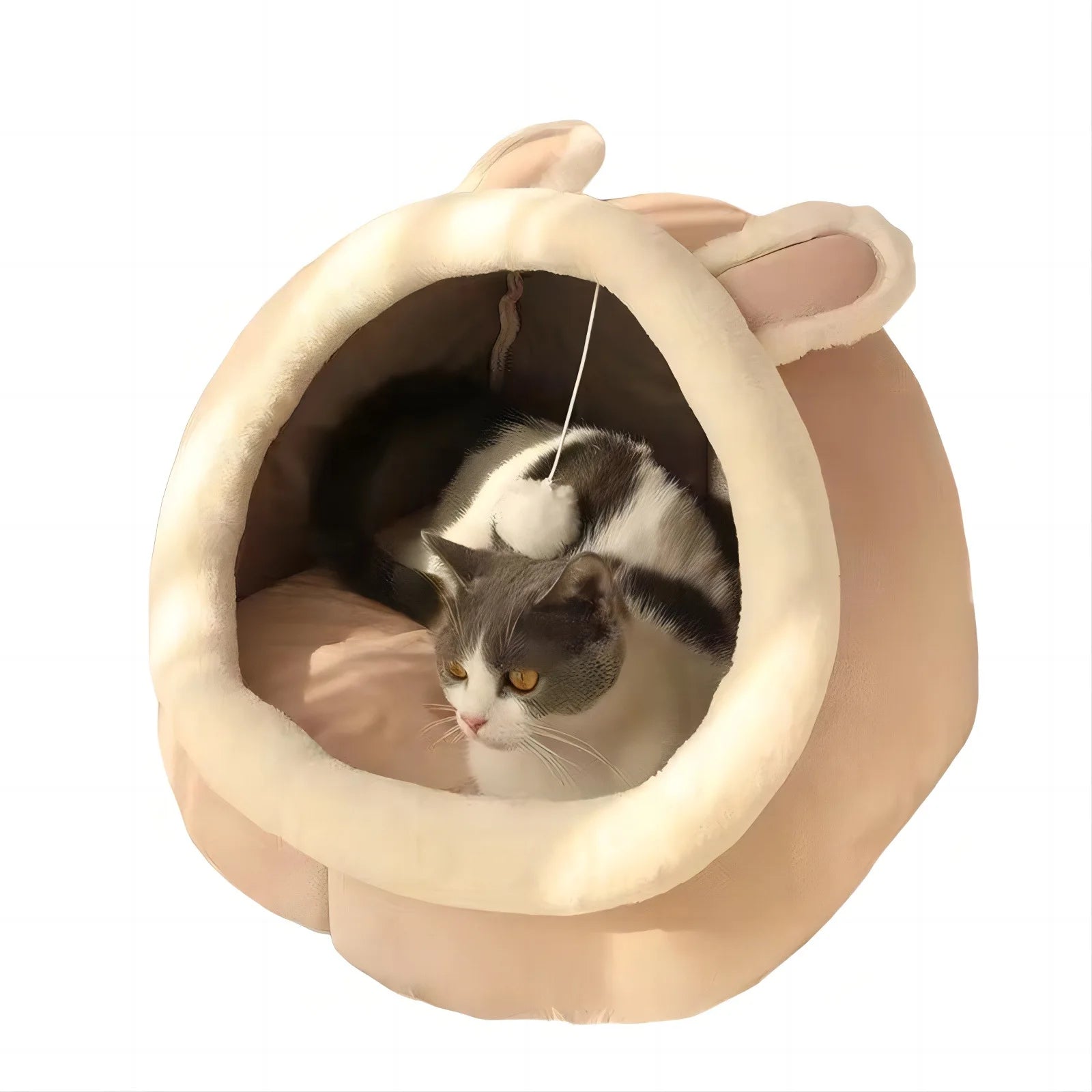 Self-Warming Foldable Pet Tent Cave Bed