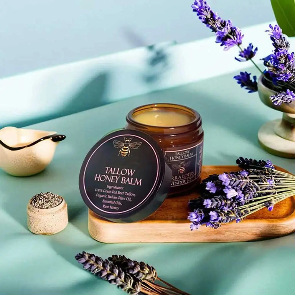 Grass-Fed Beef Tallow Balm with Raw Honey — Natural Moisturizer
