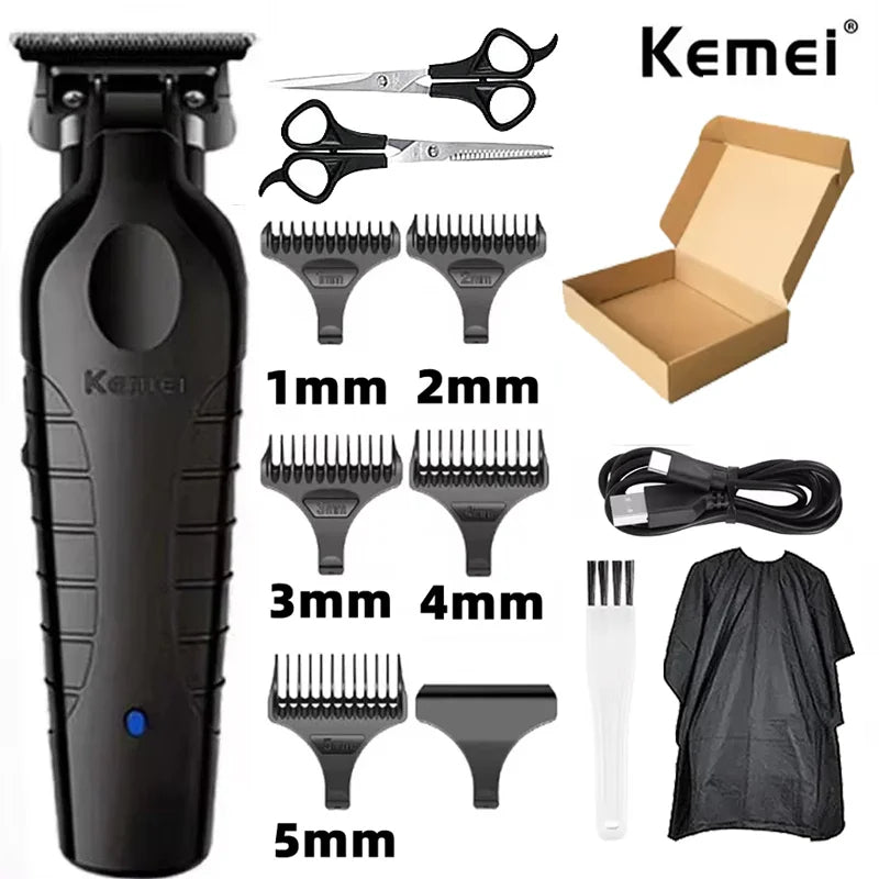 Kemei KM-2299 Cordless Hair Clipper – USB Fast Charge, 180-Min Runtime, Auto Power Adjust