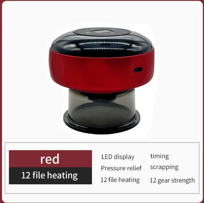 Electric Vacuum Cupping & Scraping Massage Device – Heated Suction Cup Body Treatment