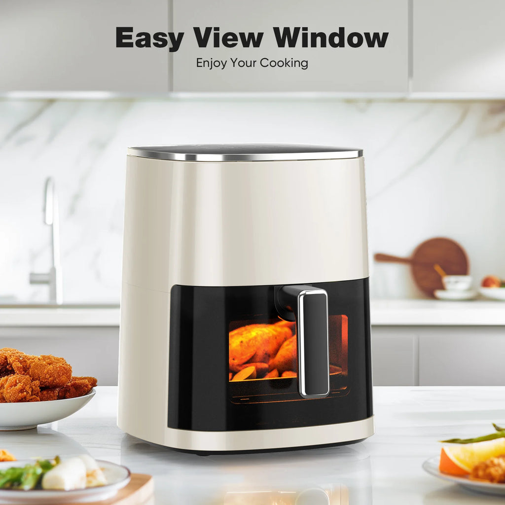 6 Quart Air Fryer with Window — 12-in-1 Square Electric Air Fryer, 400°F