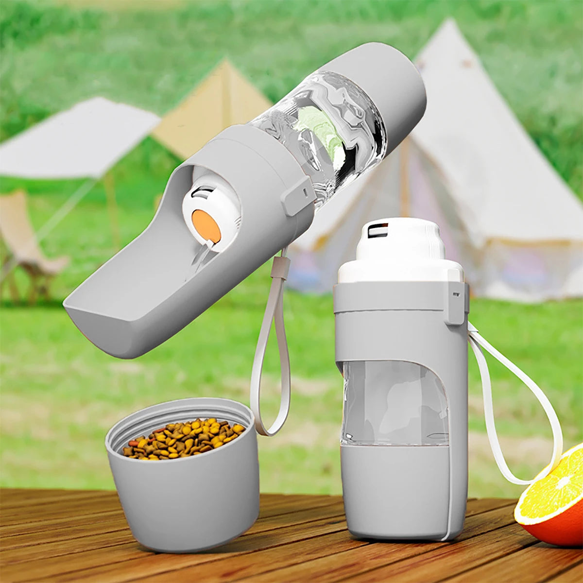 500ml Portable Dog & Cat Water Bottle with Feeder Bowl – Outdoor Travel Pet Water Dispenser