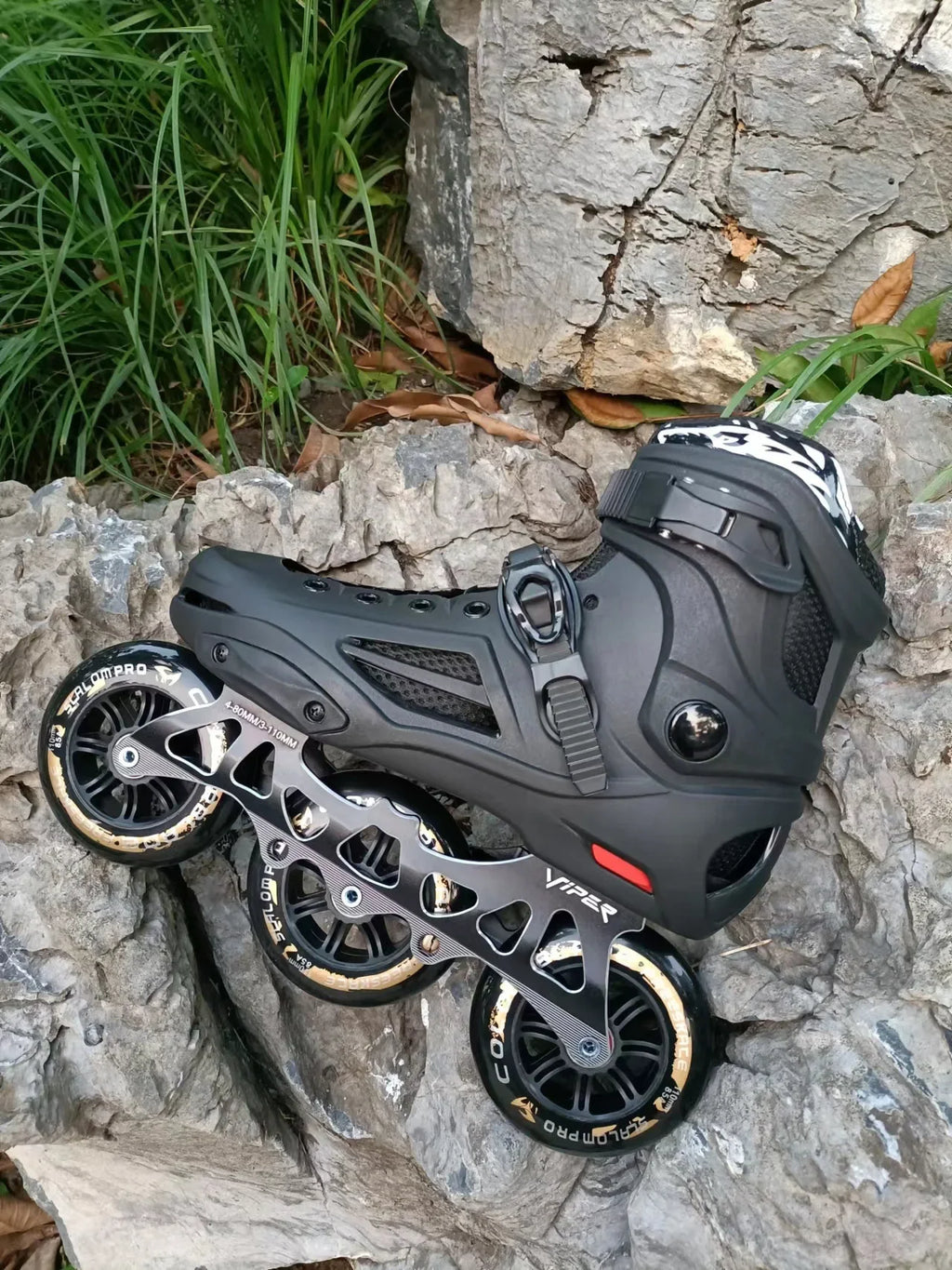 Big Wheel 3-Wheel Speed Roller Skates – Adult Professional Racing Inline Flat Skates