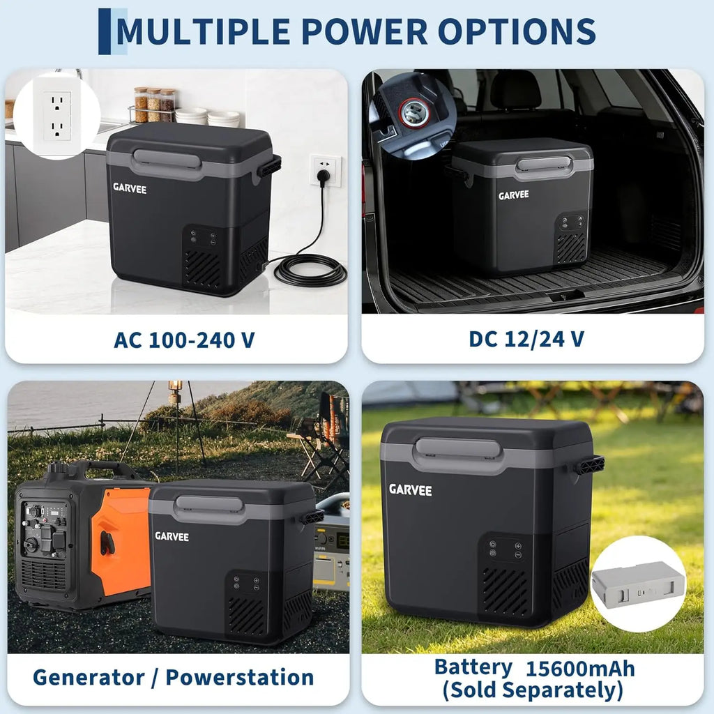 Portable Car Refrigerator – 12L/18L Compressor Fridge Freezer -4°F to 68°F, 12/24V