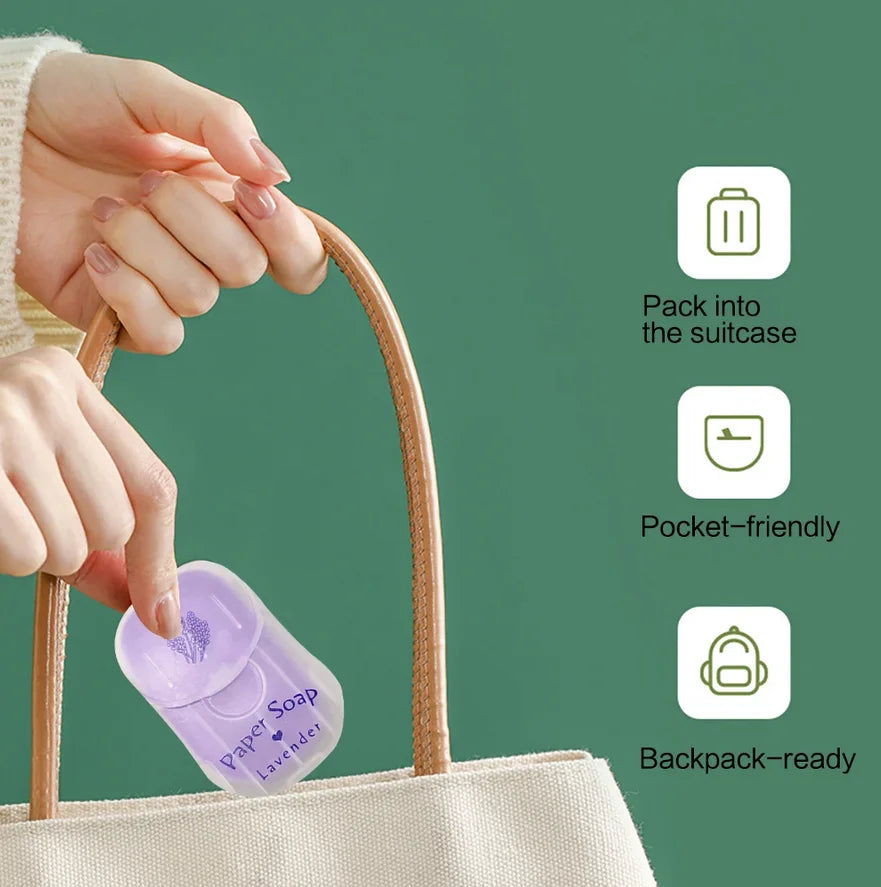 Quick-Dissolving Soap Paper Sheets – Portable Plant Extract Hand Soap for Home & Outdoor