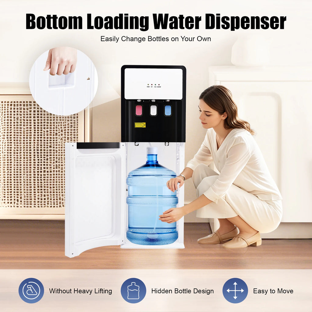 Bottom-Loading Hot & Cold Water Dispenser — Standing Water Cooler for Home & Office | 110V/220V