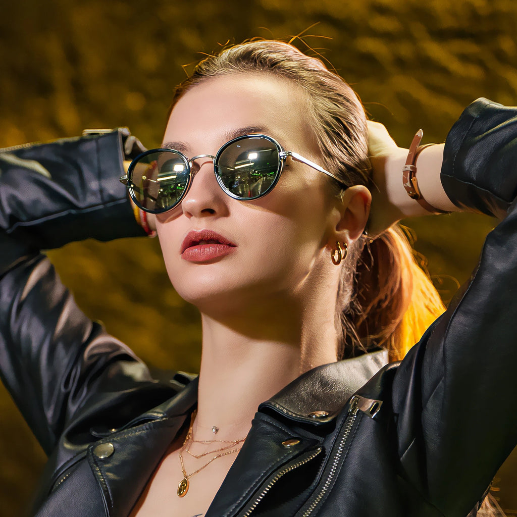 ZENOTTIC Steampunk Round Polarized Sunglasses | Mirror Vintage Shades UV400 for Men & Women