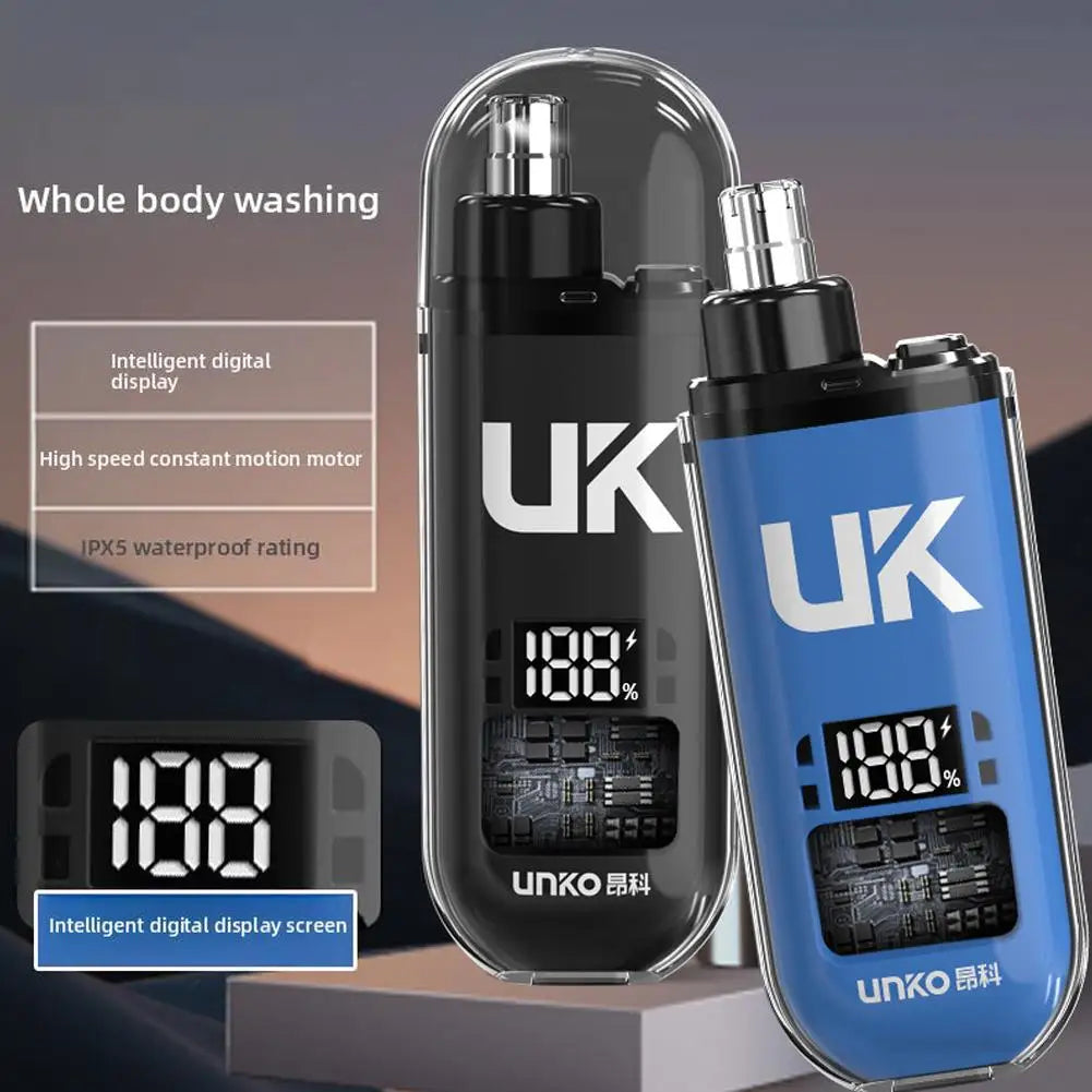 Mini Electric Nose & Ear Hair Trimmer – USB Rechargeable, One-Button Start, Low Noise, Washable